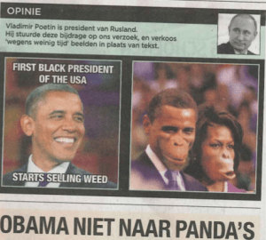 Obamas Portrayed as Monkeys